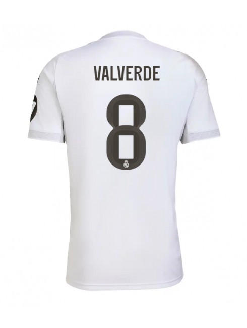 Muži Futbalové oblečenie Real Madrid Federico Valverde #8 2025-26 Krátky Rukáv - Domáci Muži Futbalové oblečenie Real Madrid Federico Valverde #8 2025-26 Krátky Rukáv - Domáci